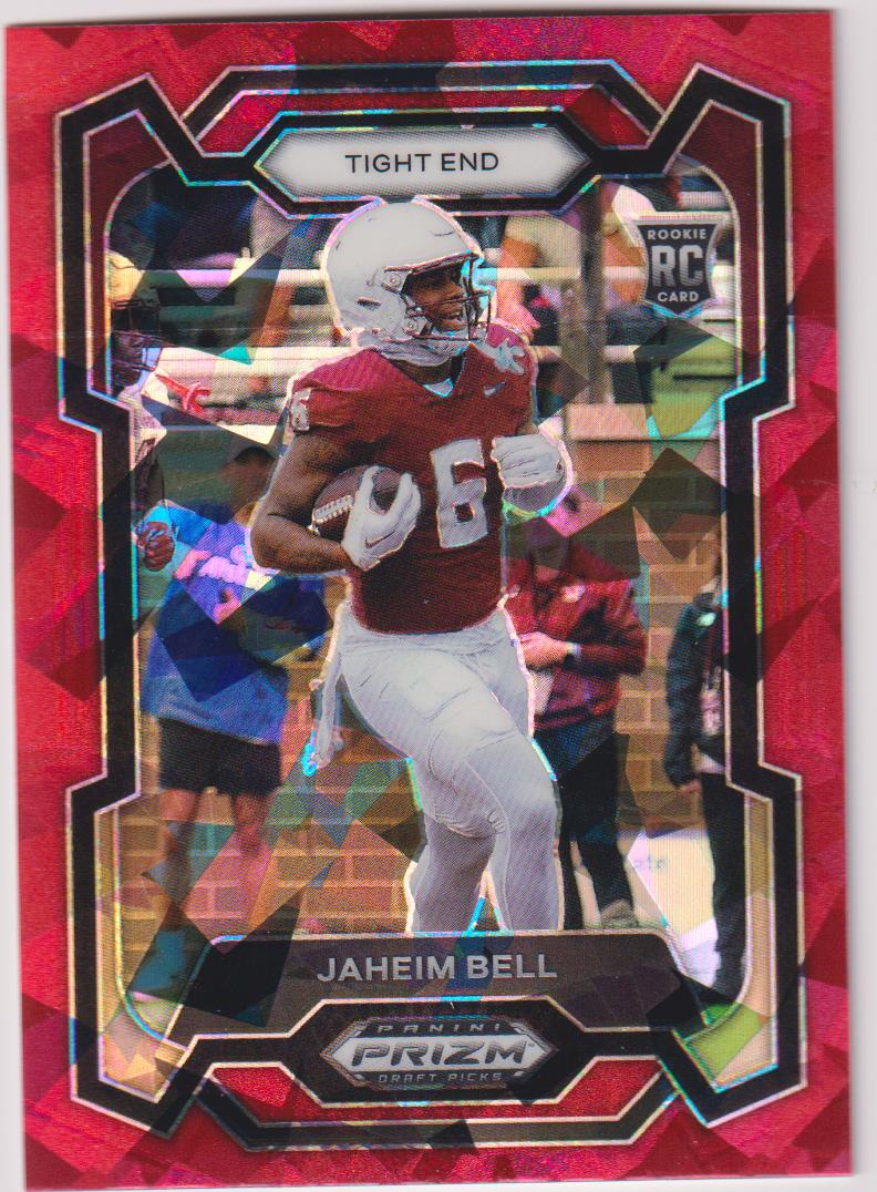 2024 Panini Prizm Draft Picks Football Red Ice Jaheim Bell #160
