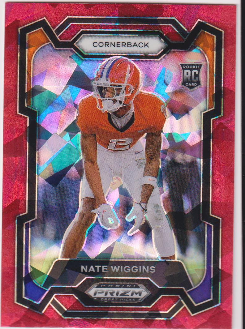2024 Panini Prizm Draft Picks Football Red Ice Nate Wiggins #115