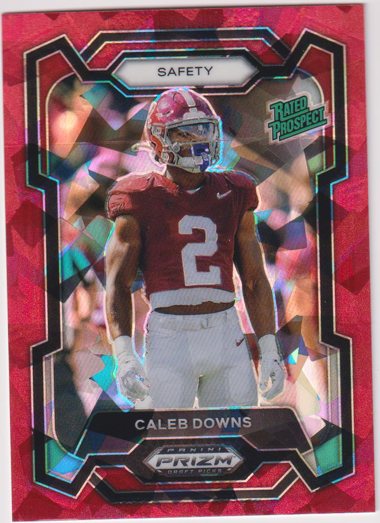 2024 Panini Prizm Draft Picks Football Red Ice Caleb Downs #186