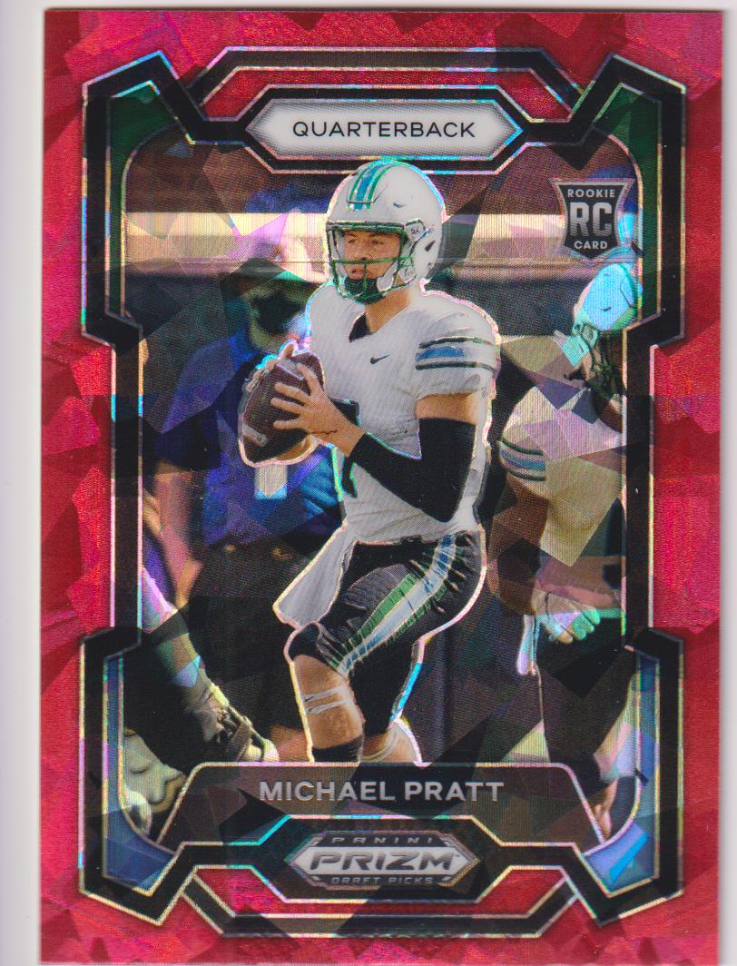 2024 Panini Prizm Draft Picks Football Red Ice Michael Pratt #144