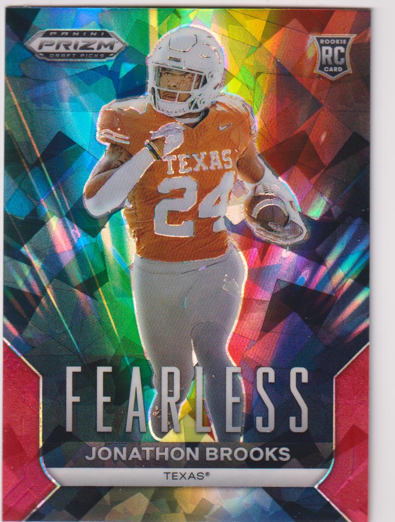 2024 Panini Prizm Draft Picks Football Fearless Red Ice Jonathon Brooks #F-JB