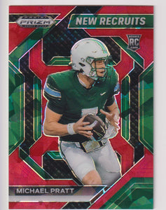 2024 Prizm Draft Picks Football New Recruits Red Ice Michael Pratt #NR-MPT