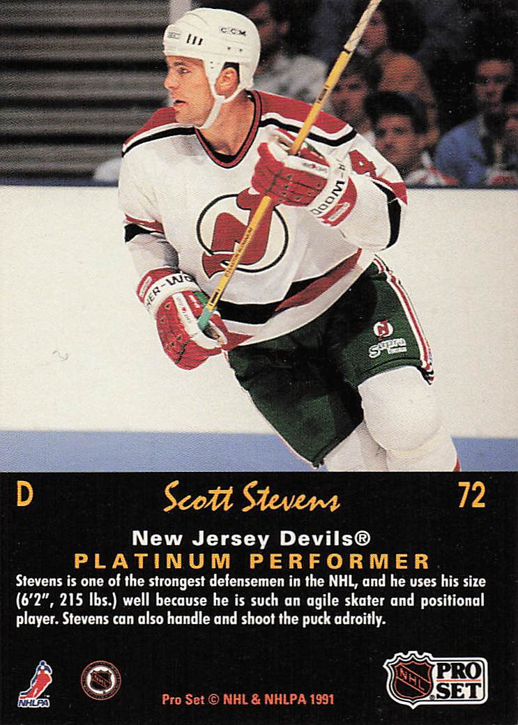 1991-92 Pro Set Platinum Hockey Scott Stevens #72