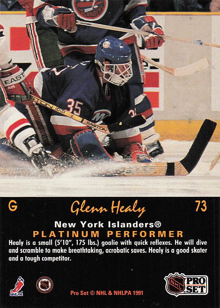 1991-92 Pro Set Platinum Hockey Glenn Healy #73