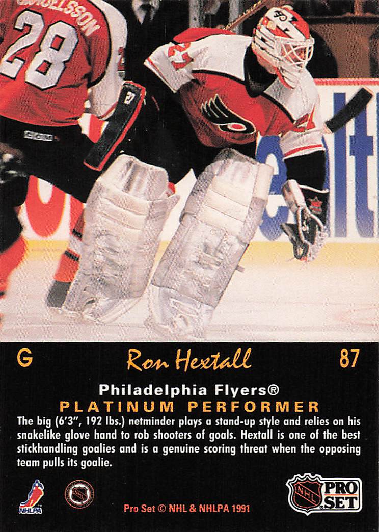 1991-92 Pro Set Platinum Hockey Ron Hextall #87