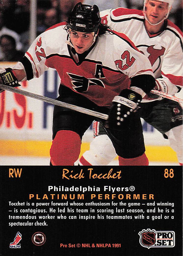 1991-92 Pro Set Platinum Hockey Rick Tocchet #88