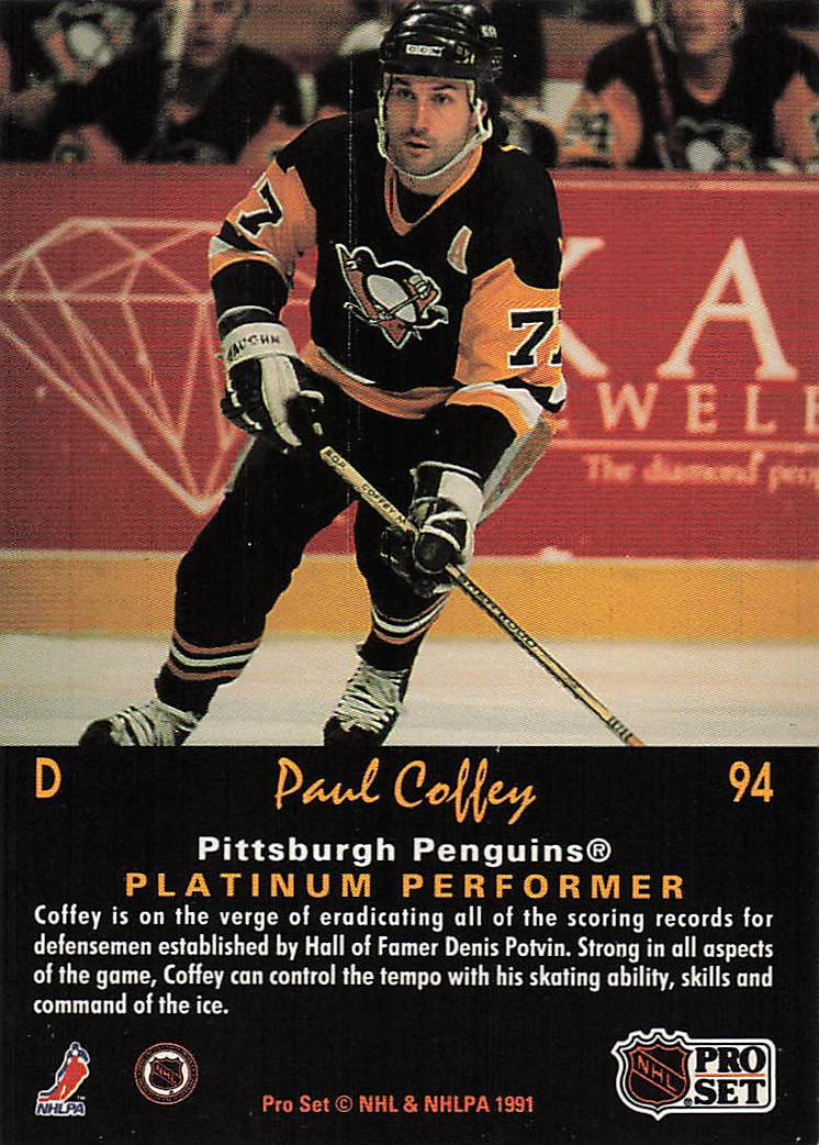 1991-92 Pro Set Platinum Hockey Paul Coffey #94