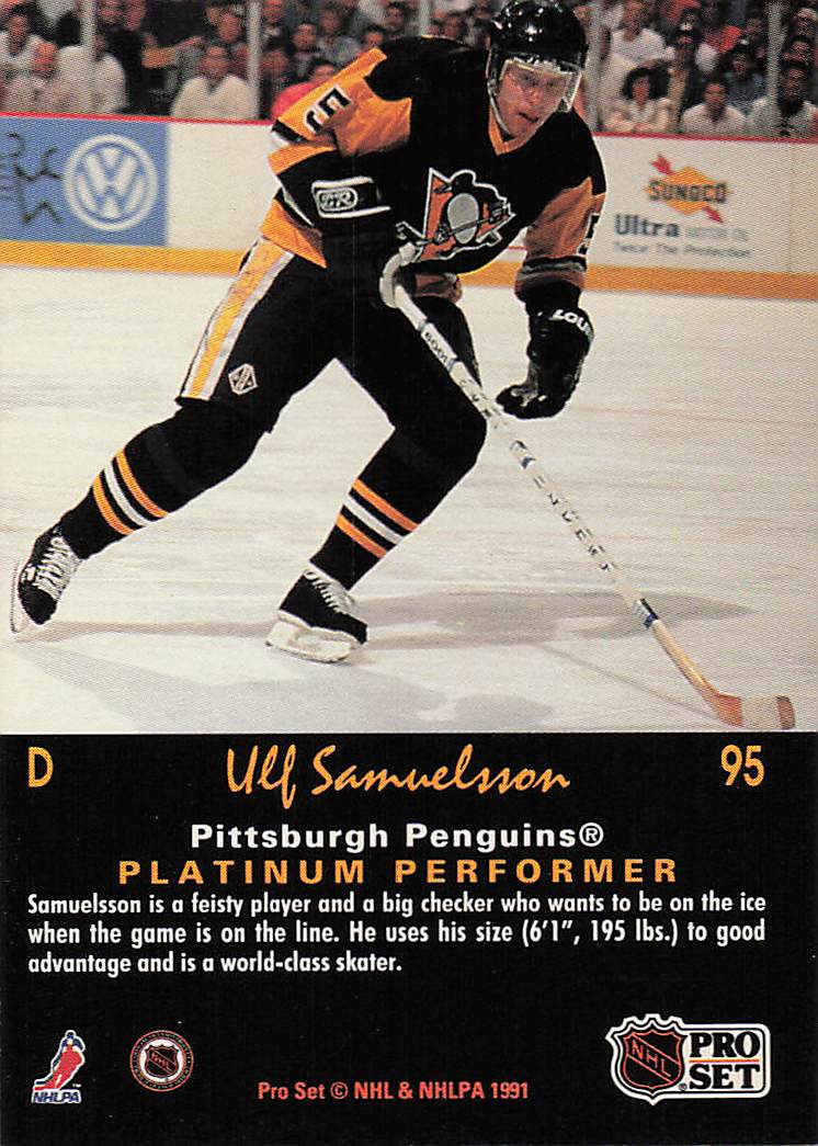 1991-92 Pro Set Platinum Hockey Ulf Samuelsson #95
