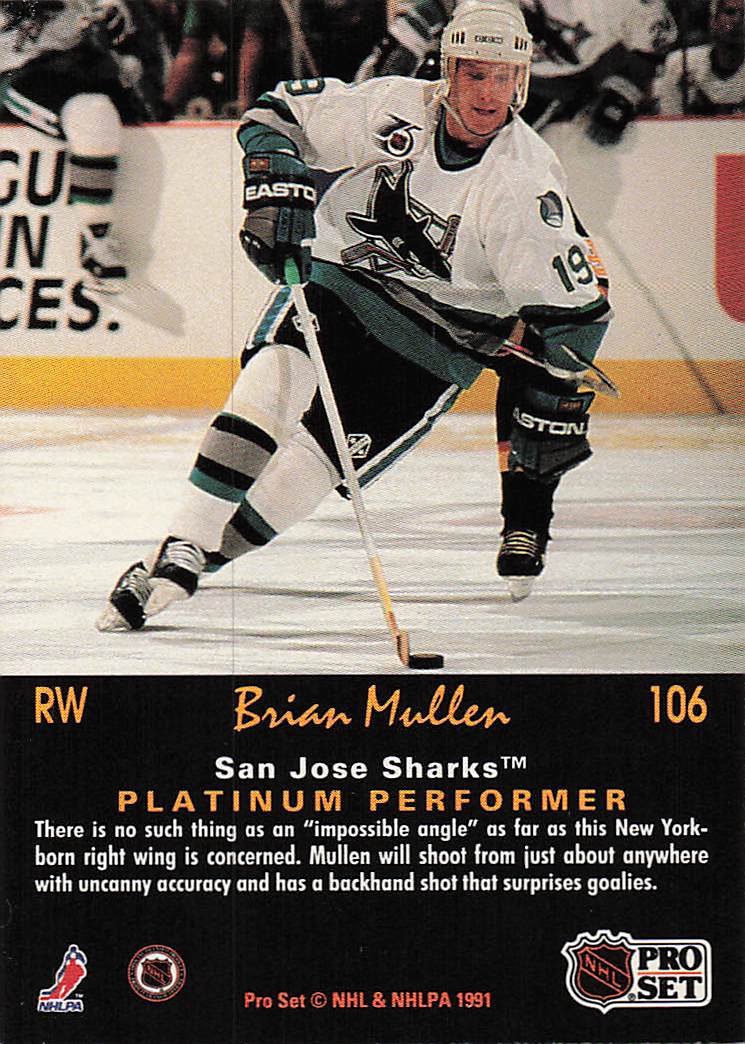 1991-92 Pro Set Platinum Hockey Brian Mullen #106