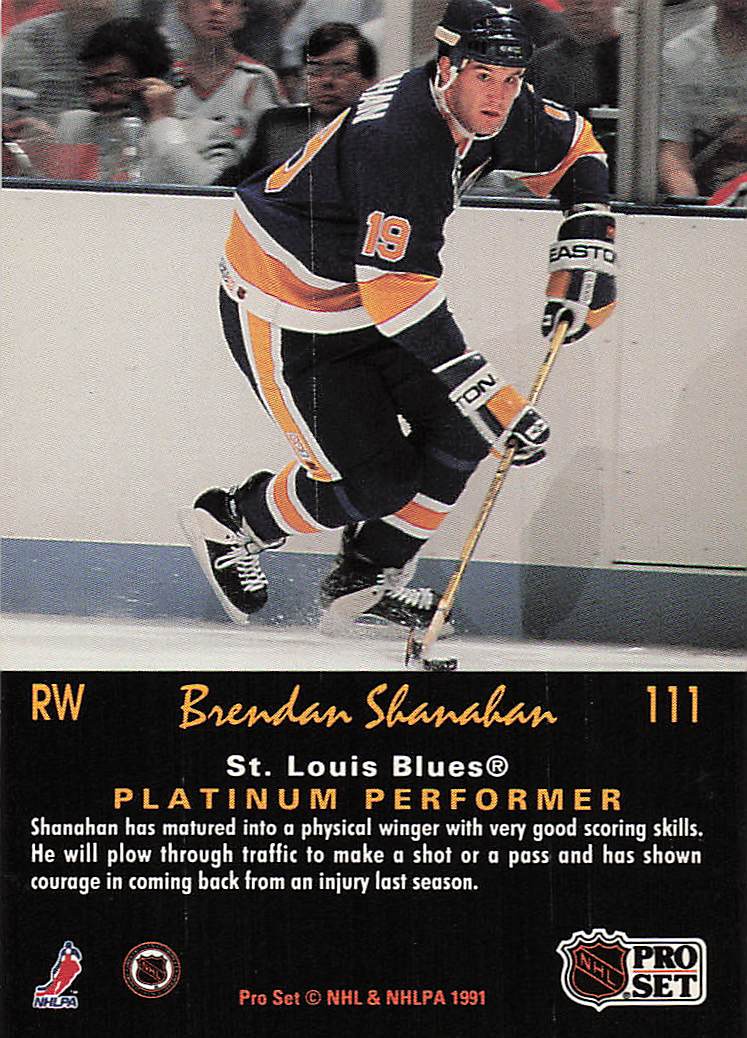 1991-92 Pro Set Platinum Hockey Brendan Shanahan #111