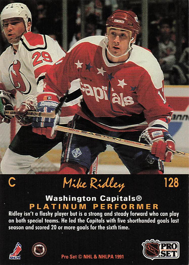 1991-92 Pro Set Platinum Hockey Mike Ridley #128