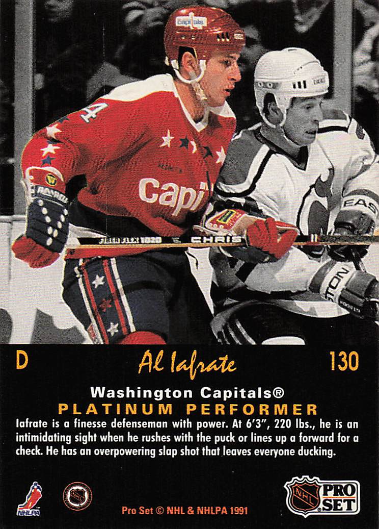 1991-92 Pro Set Platinum Hockey Al Iafrate #130