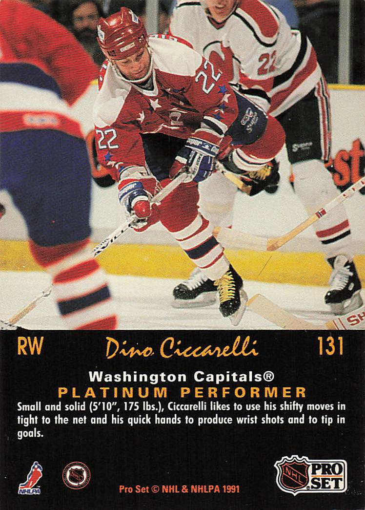 1991-92 Pro Set Platinum Hockey Dino Ciccarelli #131