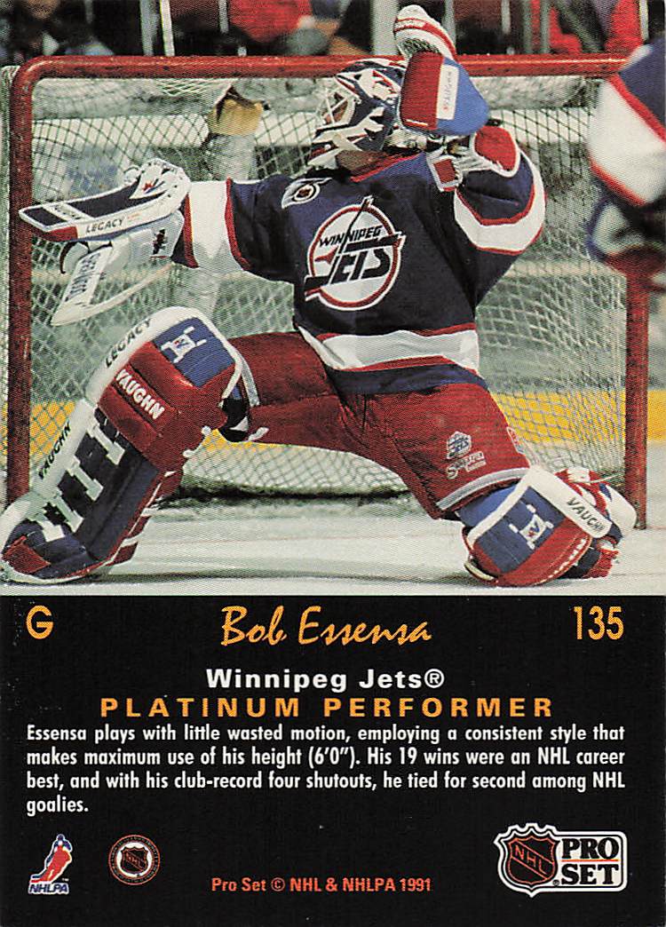 1991-92 Pro Set Platinum Hockey Bob Essensa #135