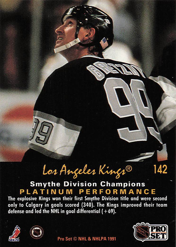 1991-92 Pro Set Platinum Hockey Los Angeles Kings #142