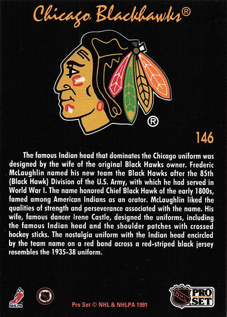 1991-92 Pro Set Platinum Hockey Chicago Blackhawks #146