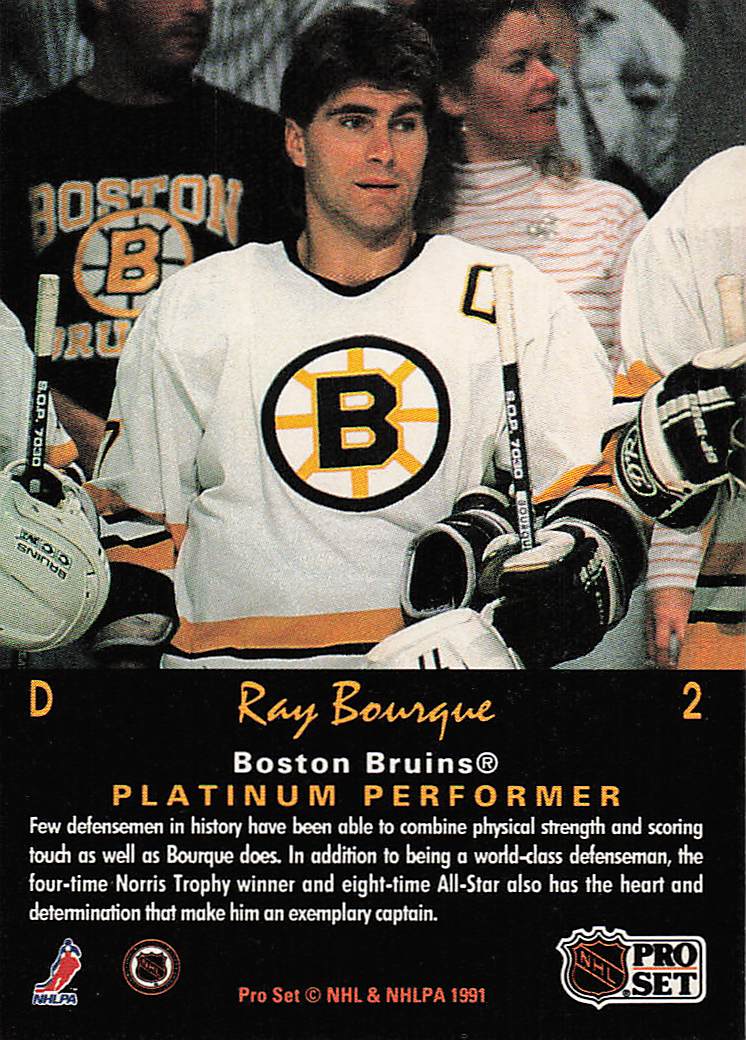 1991-92 Pro Set Platinum Hockey Ray Bourque #2