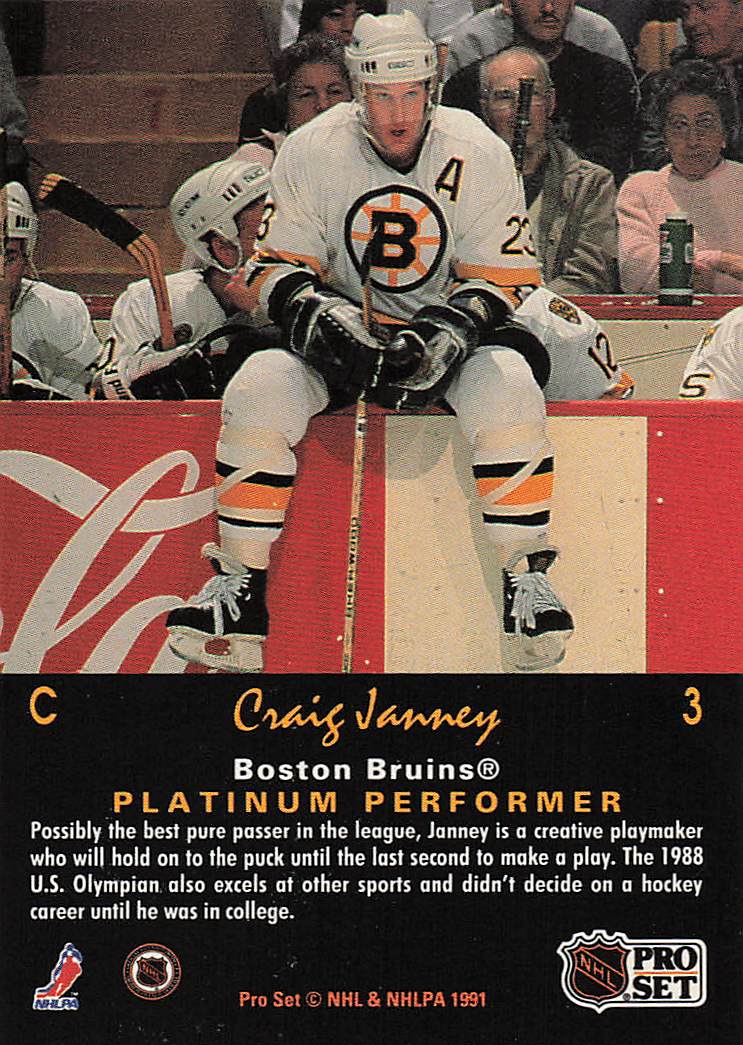 1991-92 Pro Set Platinum Hockey Craig Janney #3