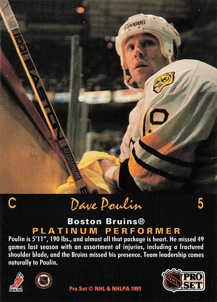 1991-92 Pro Set Platinum Hockey Dave Poulin #5