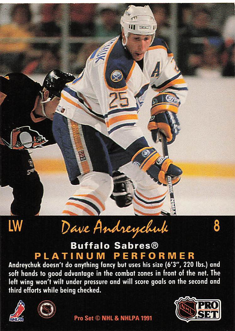 1991-92 Pro Set Platinum Hockey Dave Andreychuk #8