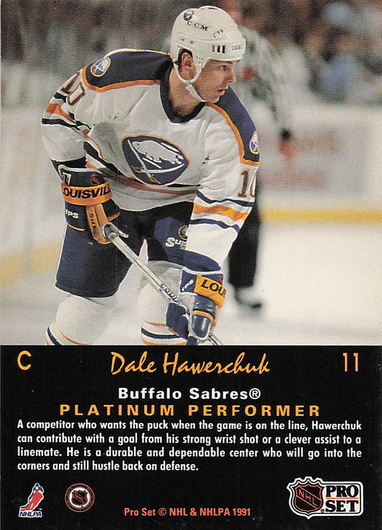 1991-92 Pro Set Platinum Hockey Dale Hawerchuk #11