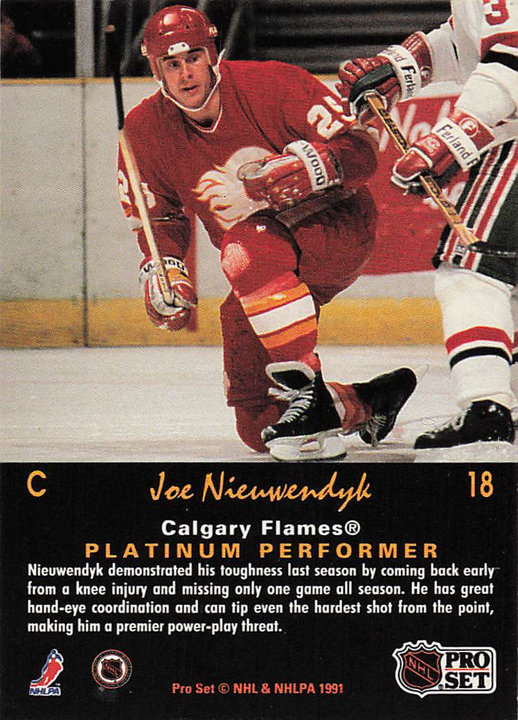 1991-92 Pro Set Platinum Hockey Joe Nieuwendyk #18