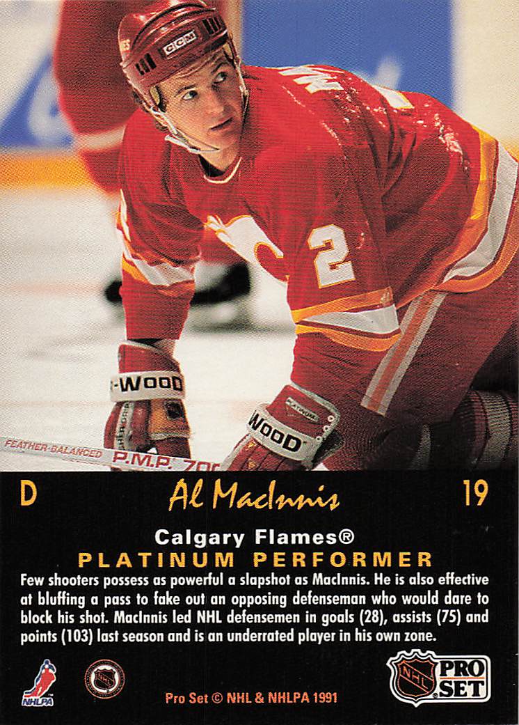 1991-92 Pro Set Platinum Hockey Al MacInnis #19