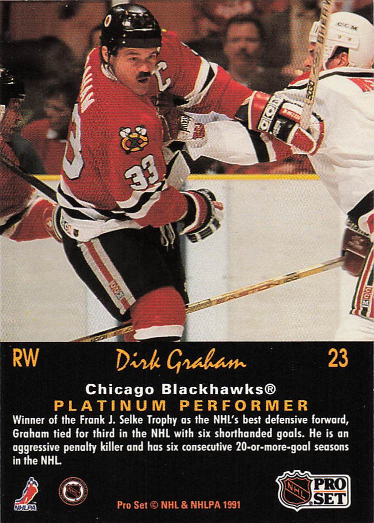 1991-92 Pro Set Platinum Hockey Dirk Graham #23