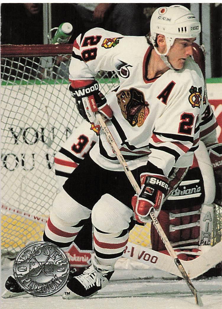 1991-92 Pro Set Platinum Hockey Steve Larmer #28