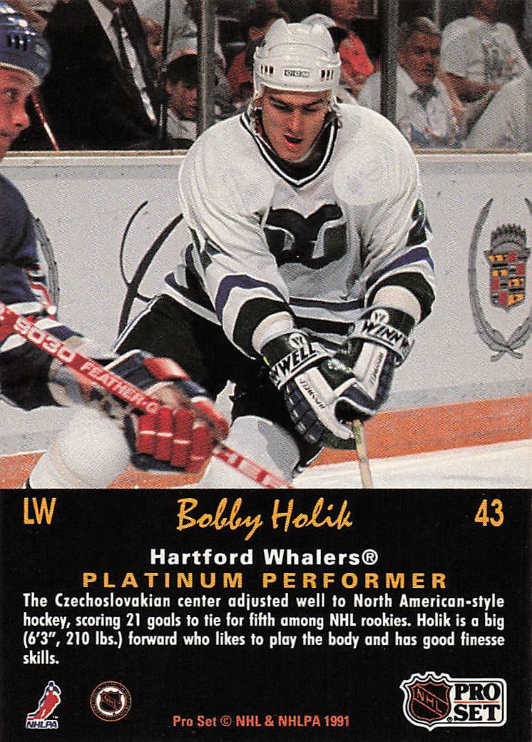 1991-92 Pro Set Platinum Hockey Bobby Holik #43