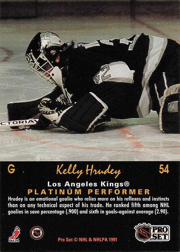 1991-92 Pro Set Platinum Hockey Kelly Hrudey #54