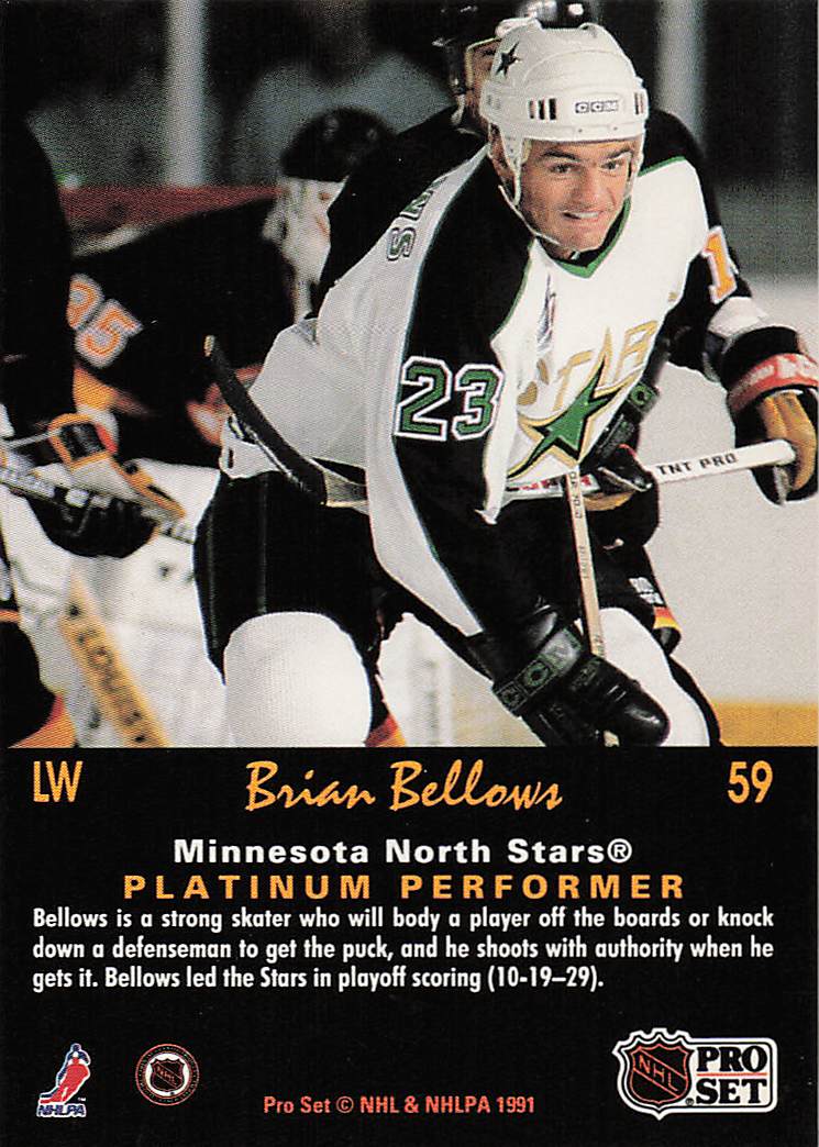 1991-92 Pro Set Platinum Hockey Brian Bellows #59