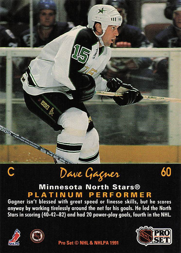 1991-92 Pro Set Platinum Hockey Dave Gagner #60