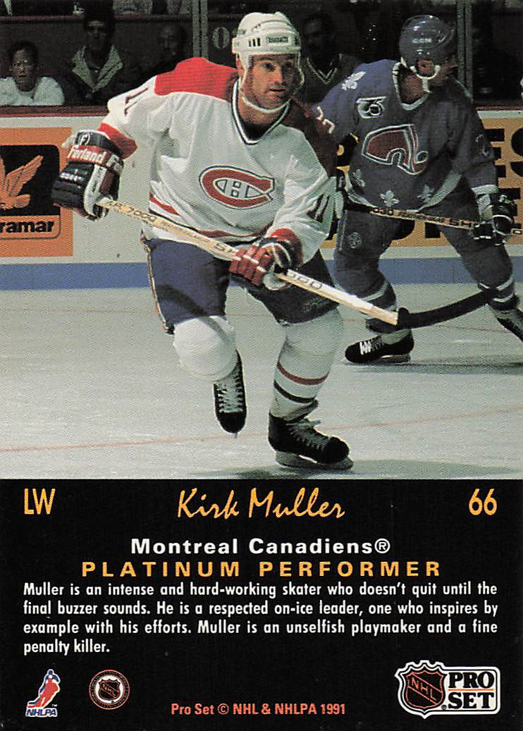 1991-92 Pro Set Platinum Hockey Kirk Muller #66