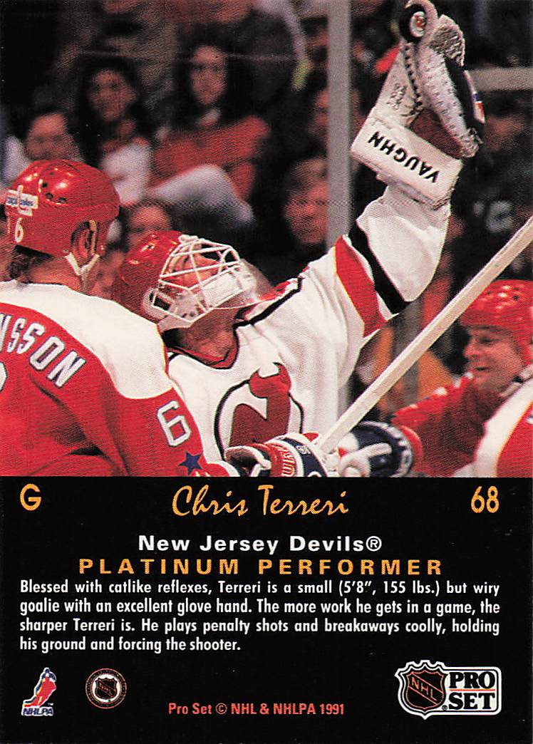 1991-92 Pro Set Platinum Hockey Chris Terreri #68