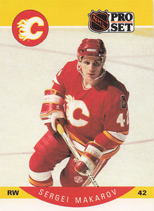 1990-91 Pro Set Hockey Sergei Makarov #38 Rookie