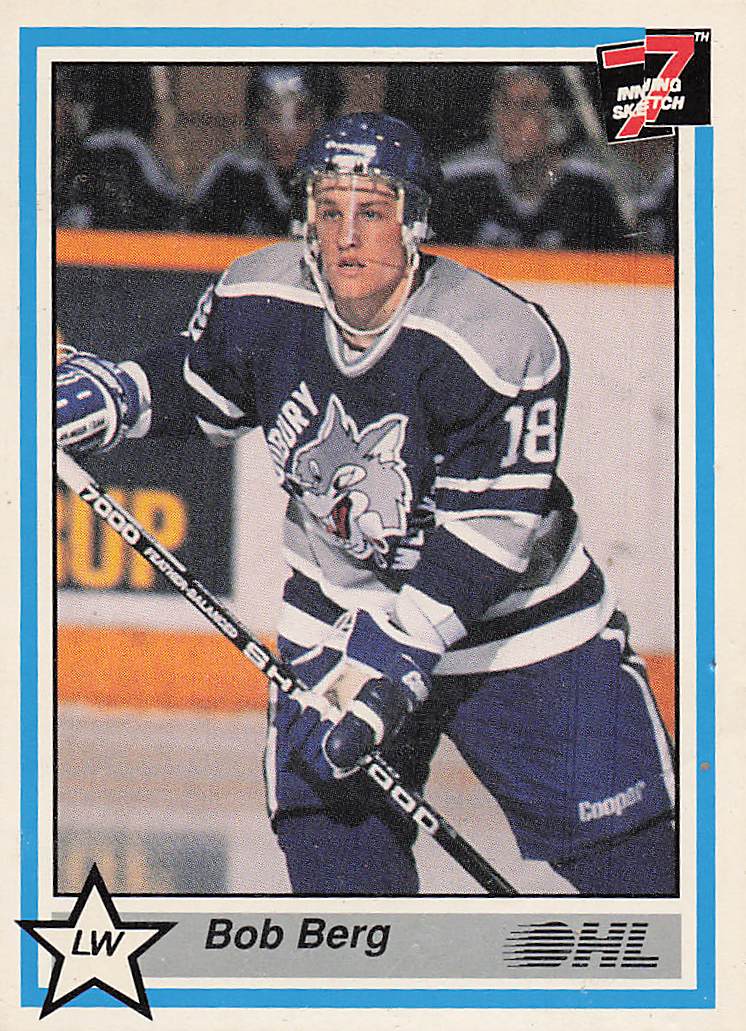 1990-91 7th Inning Sketch OHL Hockey Bob Berg #400