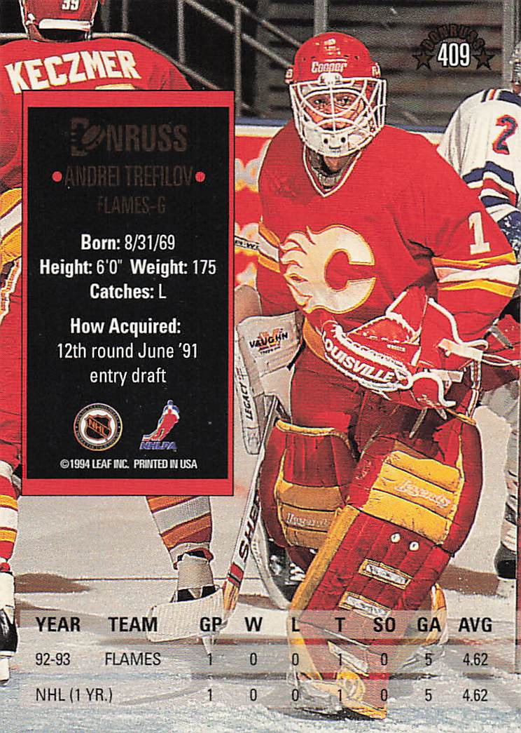1993-94 Donruss Hockey Andrei Trefilov #409