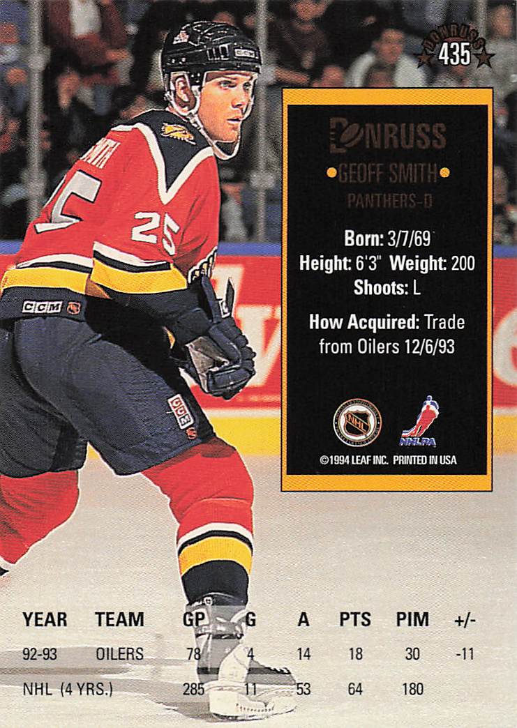 1993-94 Donruss Hockey Geoff Smith #435