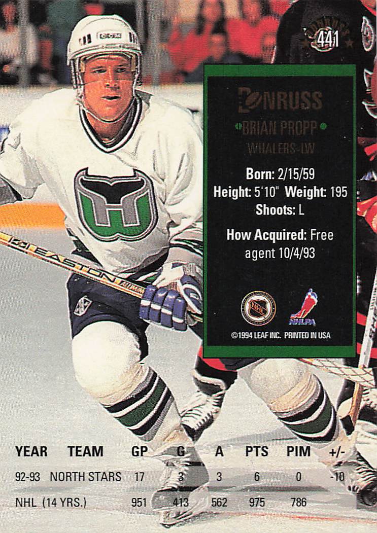 1993-94 Donruss Hockey Brian Propp #441
