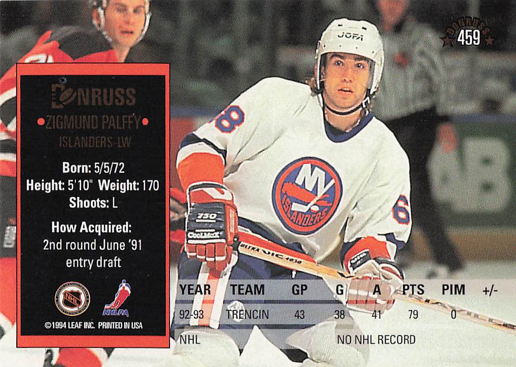 1993-94 Donruss Hockey Zigmund Palffy #459