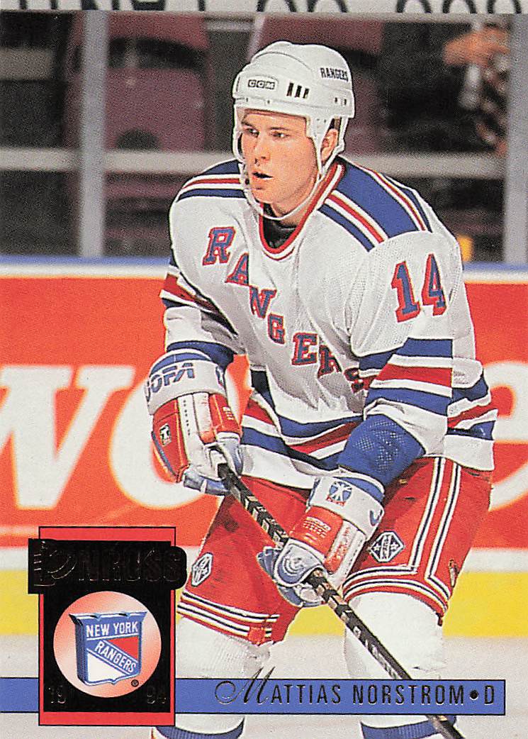1993-94 Donruss Hockey Mattias Norstrom #465 Rookie