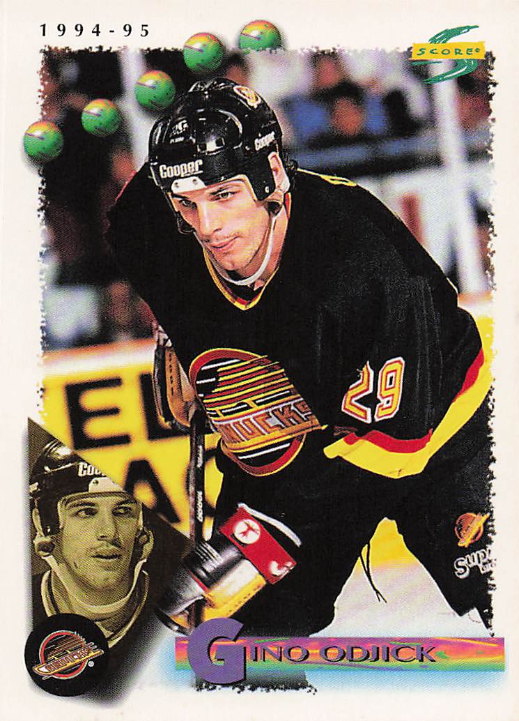 1994-95 Score Hockey Gino Odjick #9