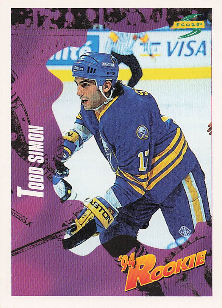 1994-95 Score Hockey Todd Simon #234 Rookie