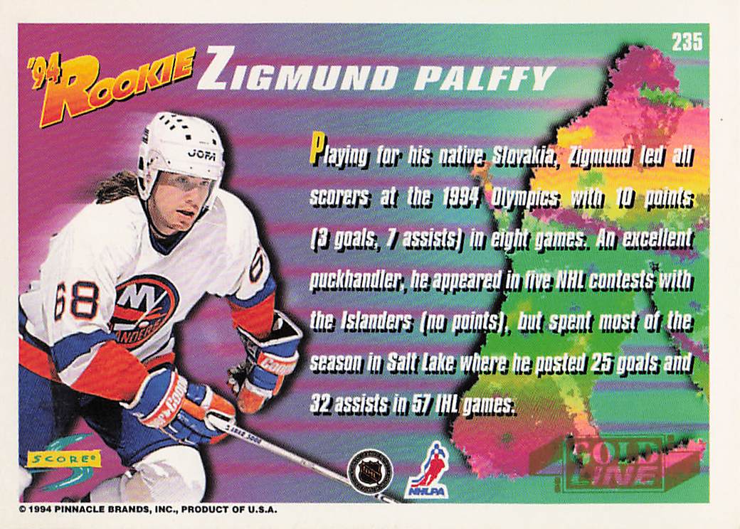 1994-95 Score Hockey Gold Line Zigmund Palffy #235