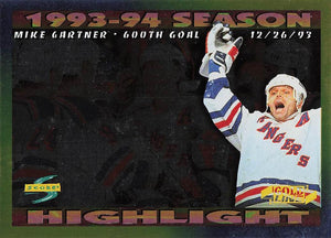 1994-95 Score Hockey Gold Line Mike Gartner #242