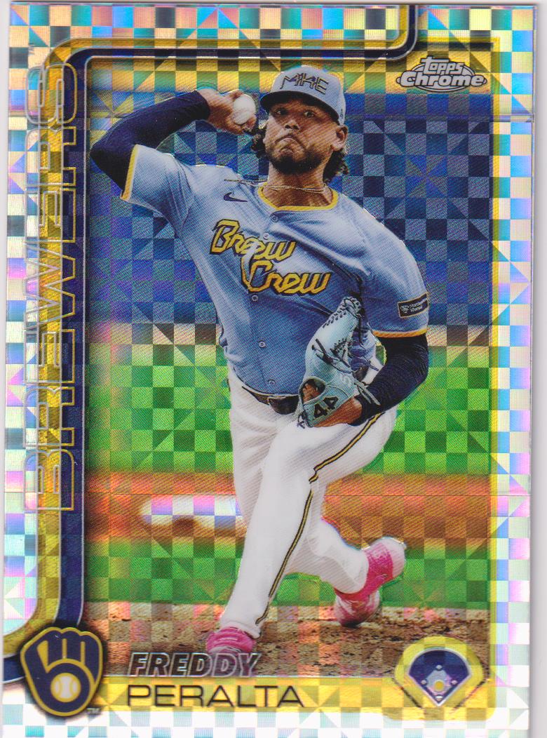 2025 Topps Chrome Baseball X-Fractors Freddy Peralta #95