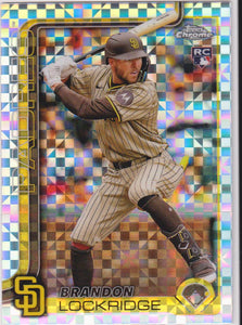 2025 Topps Chrome Baseball X-Fractors Brandon Lockridge #106 Rookie