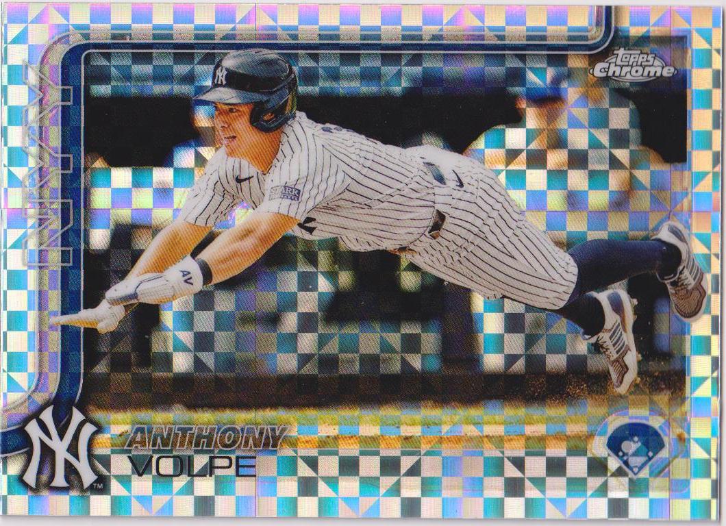 2025 Topps Chrome Baseball X-Fractors Anthony Volpe #162