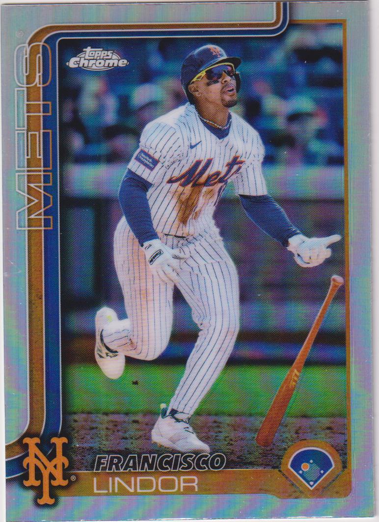 2025 Topps Chrome Baseball Refractors Francisco Lindor #170